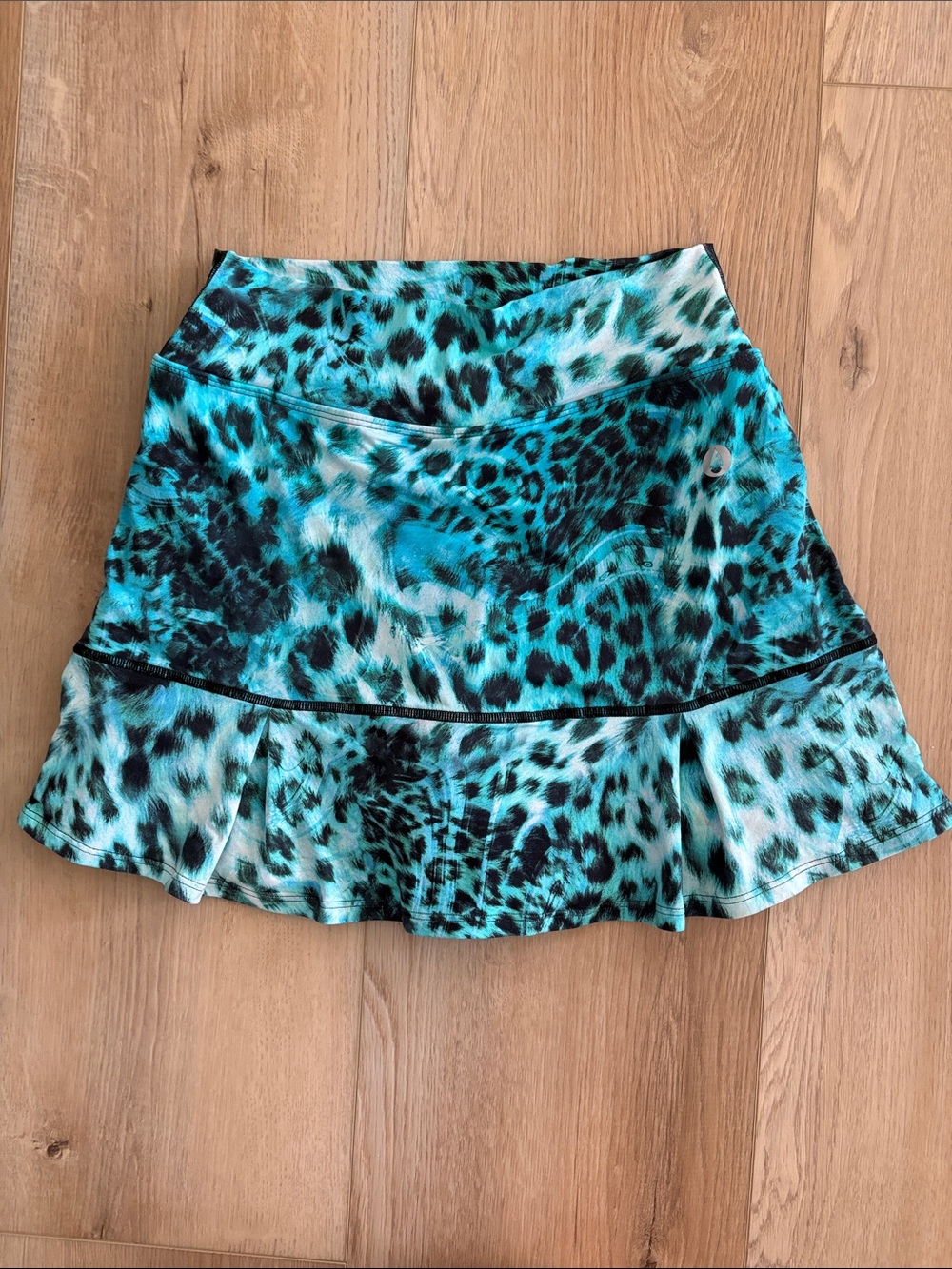 Dona Jo Turquoise Leopard Print JoJo skort